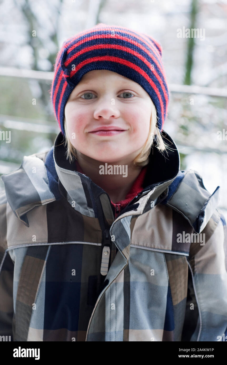 Portrait de blue eyed boy Banque D'Images