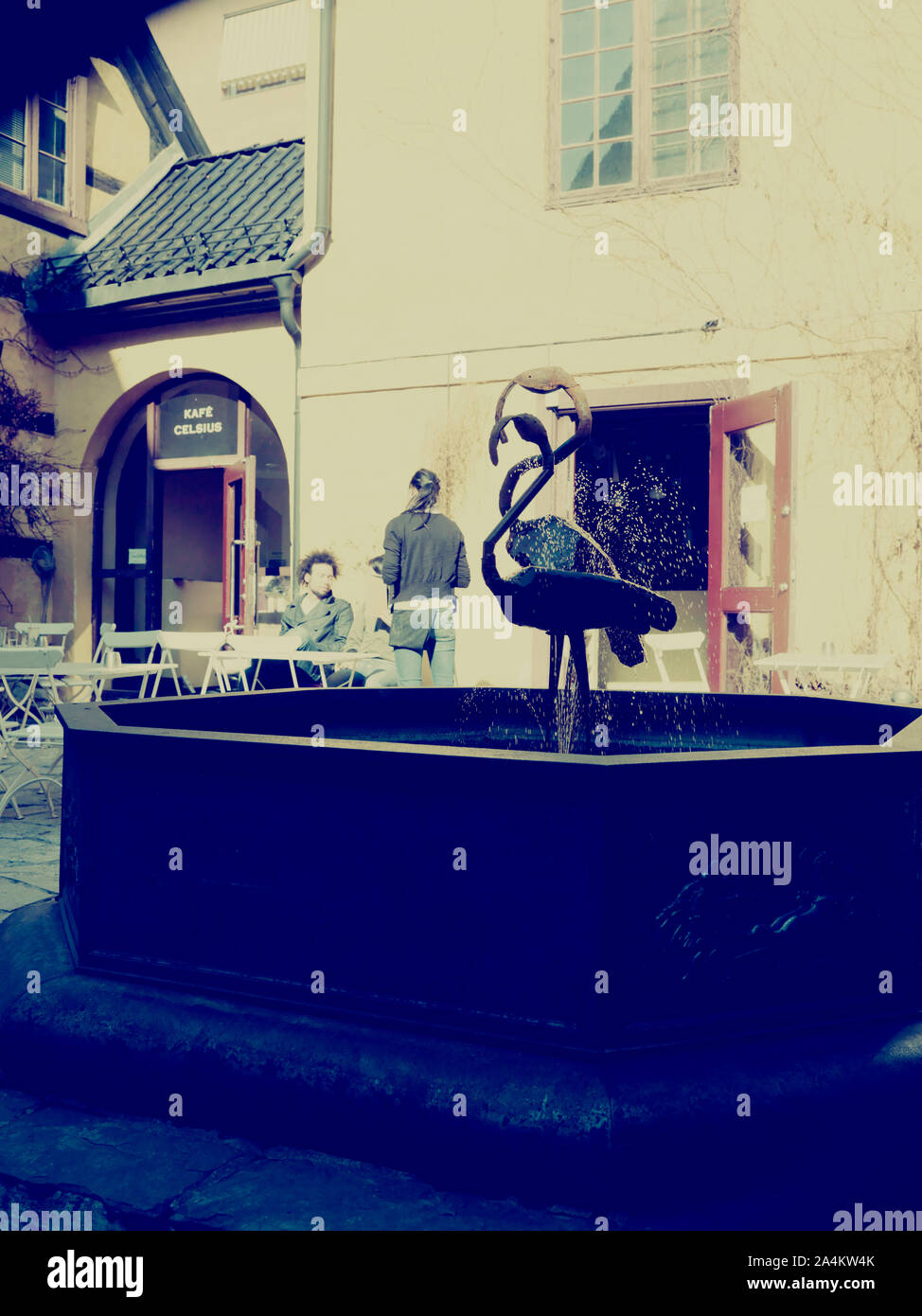 Cafe Celsius à Oslo, Norvège. Banque D'Images