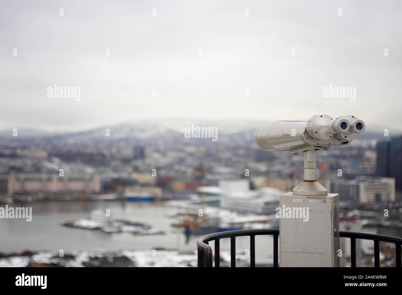 Look out point / point de vue sur Oslo de Ekeberg Banque D'Images