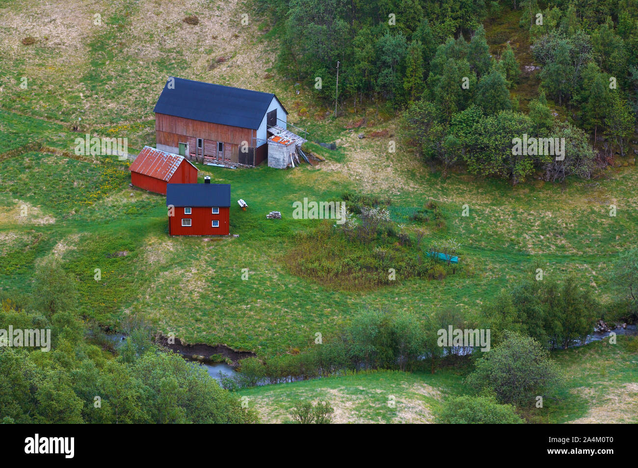 Petite ferme dans TrÂØndelag. Banque D'Images