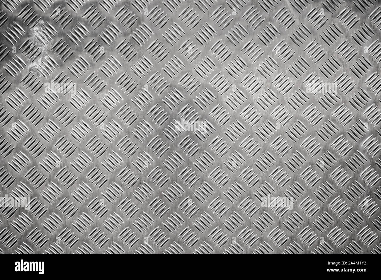 Texture checker plate argent Banque D'Images