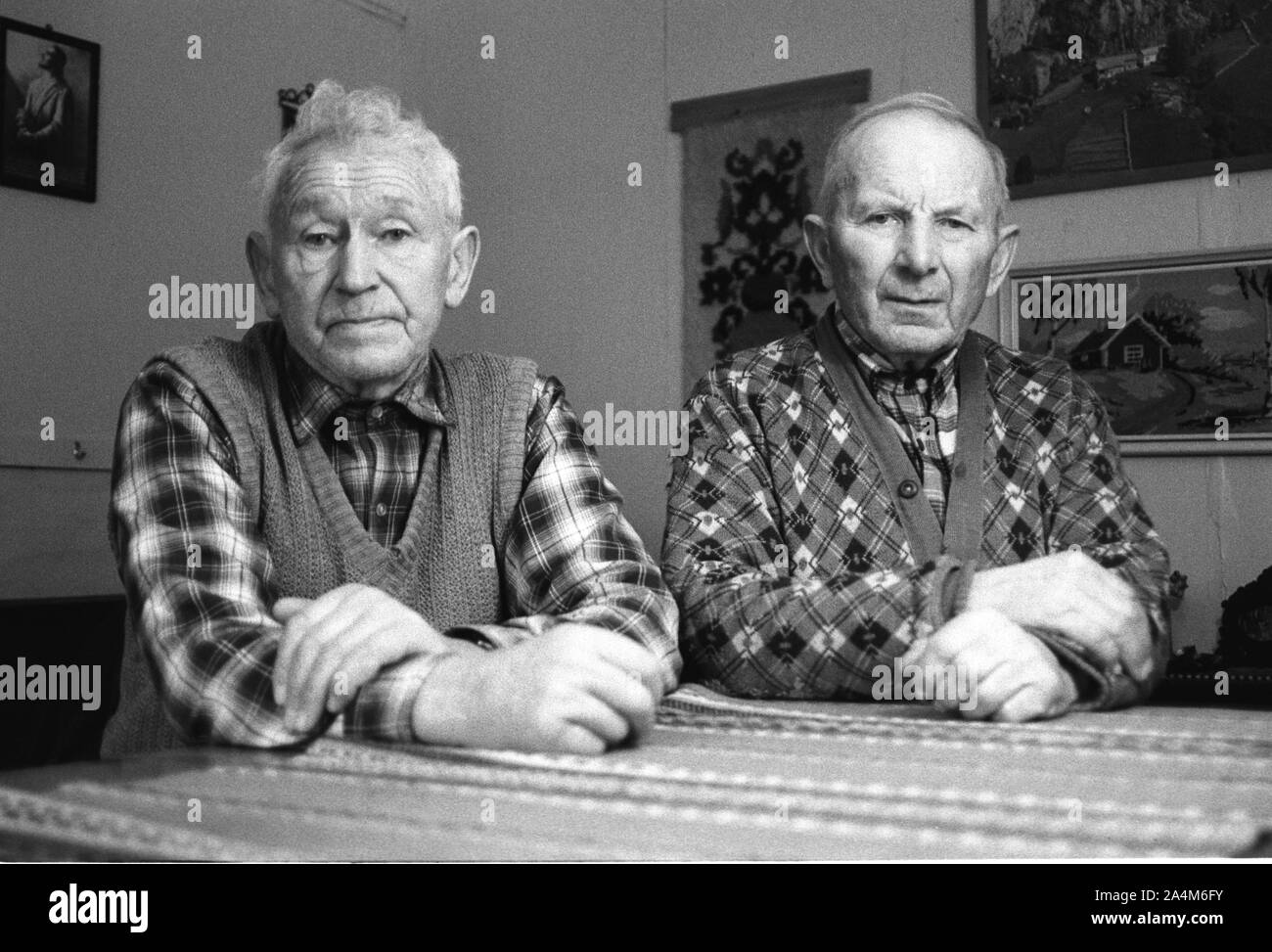 La vieillesse en Hellandsbygd Banque D'Images