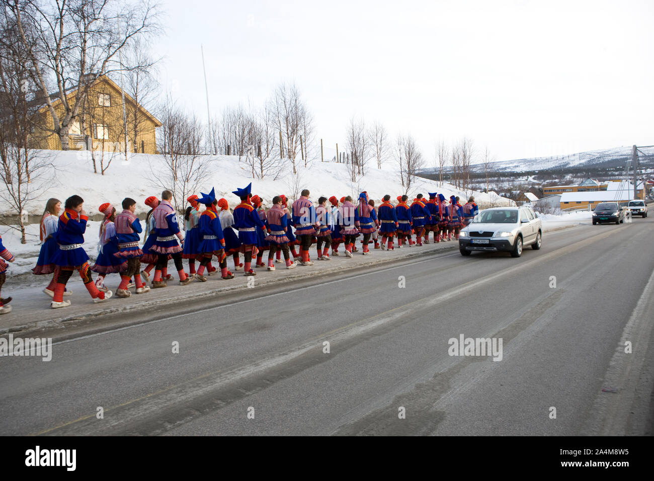 Laplander mariage à Karasjok, Norvège. Lapp / Lapons / Laplander / Lapplander Lapplanders Lapons / / / / / sami de Laponie Laponie. Banque D'Images