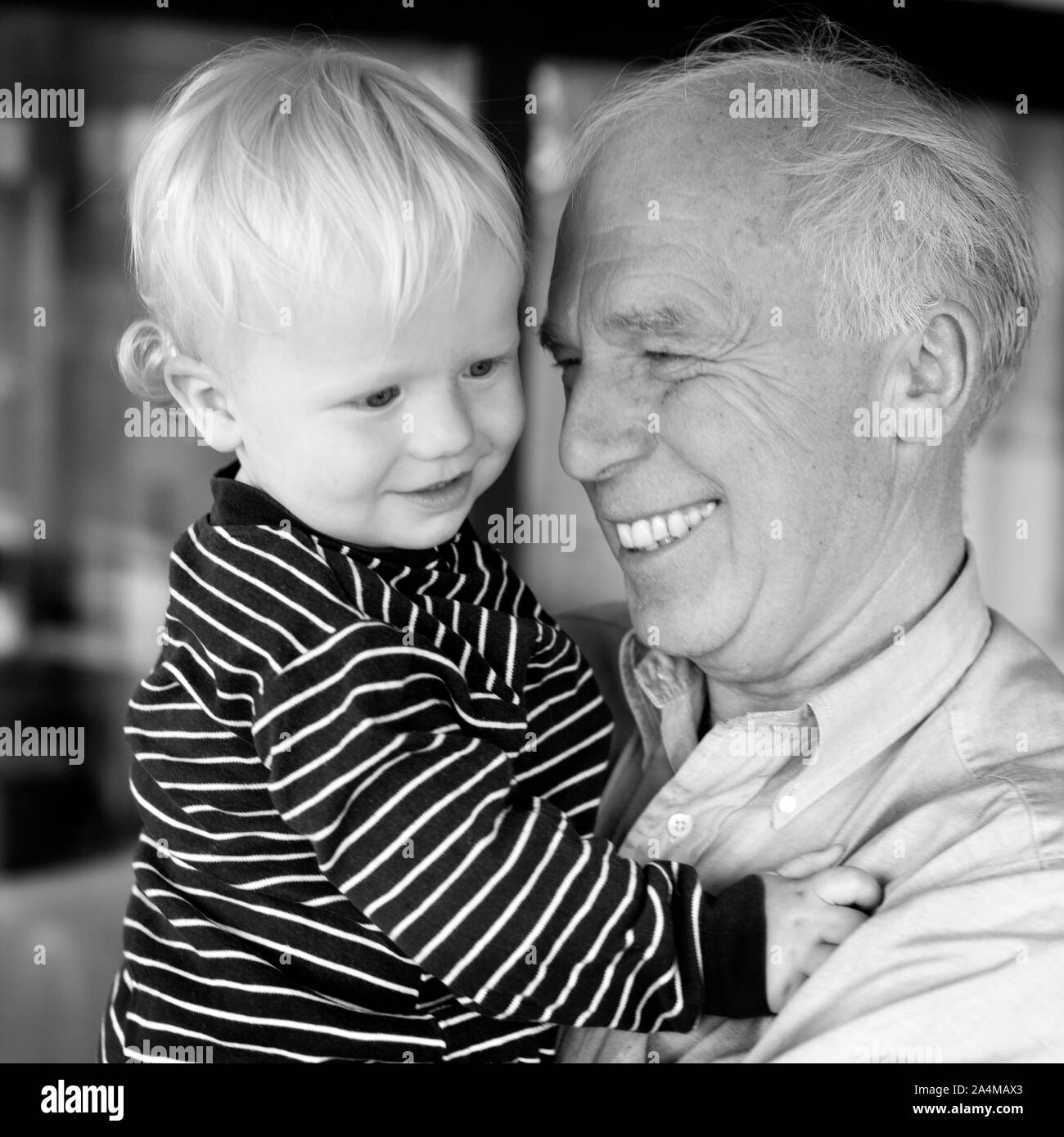 Grand-père - petit-fils Banque D'Images