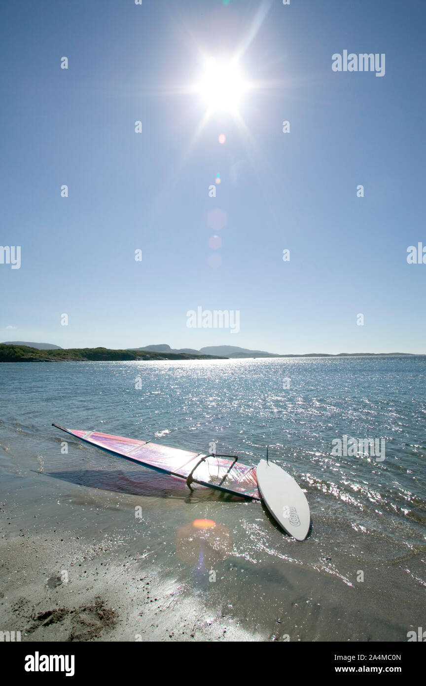 Planche de surf à Stokkøya Banque D'Images
