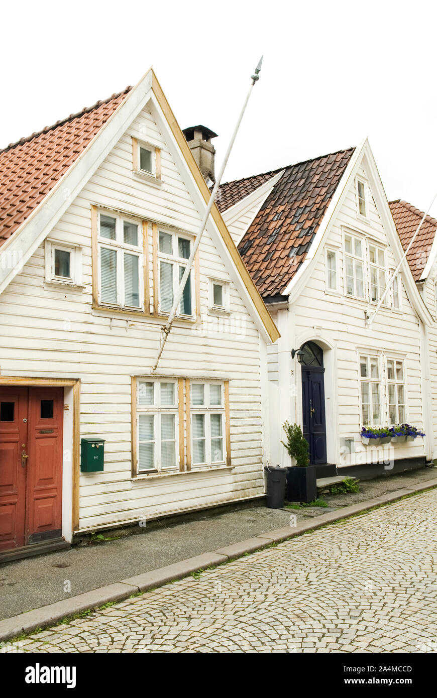 Rue Pavée à Bergen Banque D'Images