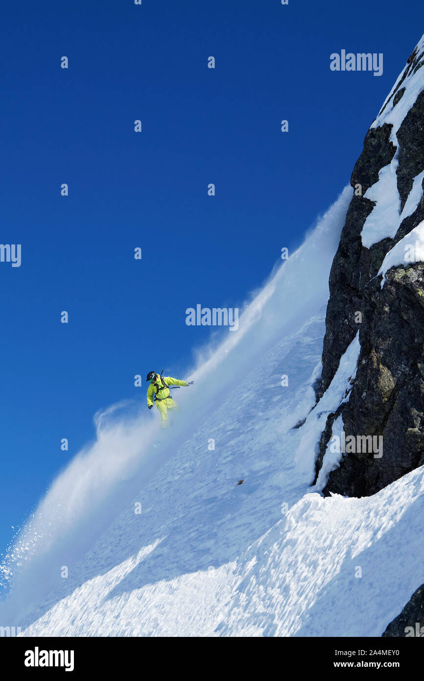 Descente de ski en Norvège Banque D'Images