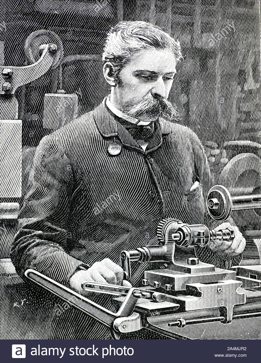 Sir David Lionel Salomons-Goldsmid-Stern, 2ème Baronet, 1851 - 1925, était un scientifique britannique, auteur et avocat, vintage illustration de 1897. Montré ici 34 ans. Banque D'Images