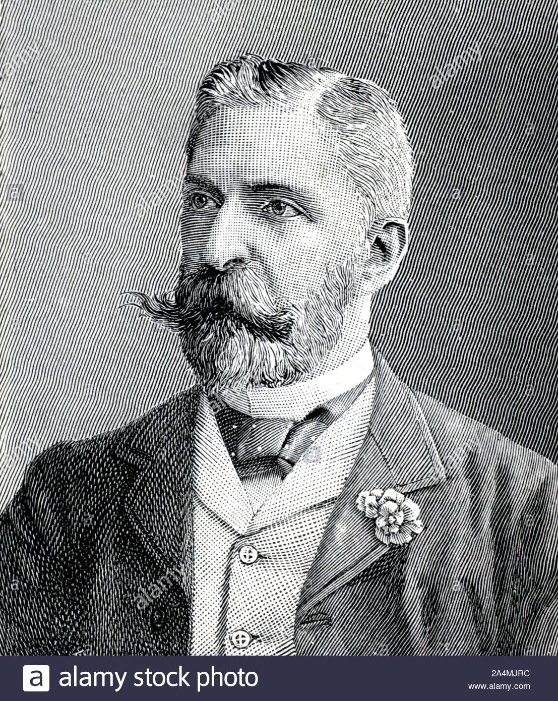 Sir David Lionel Salomons-Goldsmid-Stern, 2ème Baronet, 1851 - 1925, était un scientifique britannique, avocat et auteur de l'illustration vintage 1897 Banque D'Images