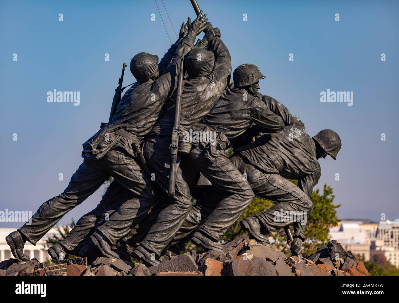 ARLINGTON, VIRGINIA, USA - U.S. Marine Corps War Memorial. Banque D'Images