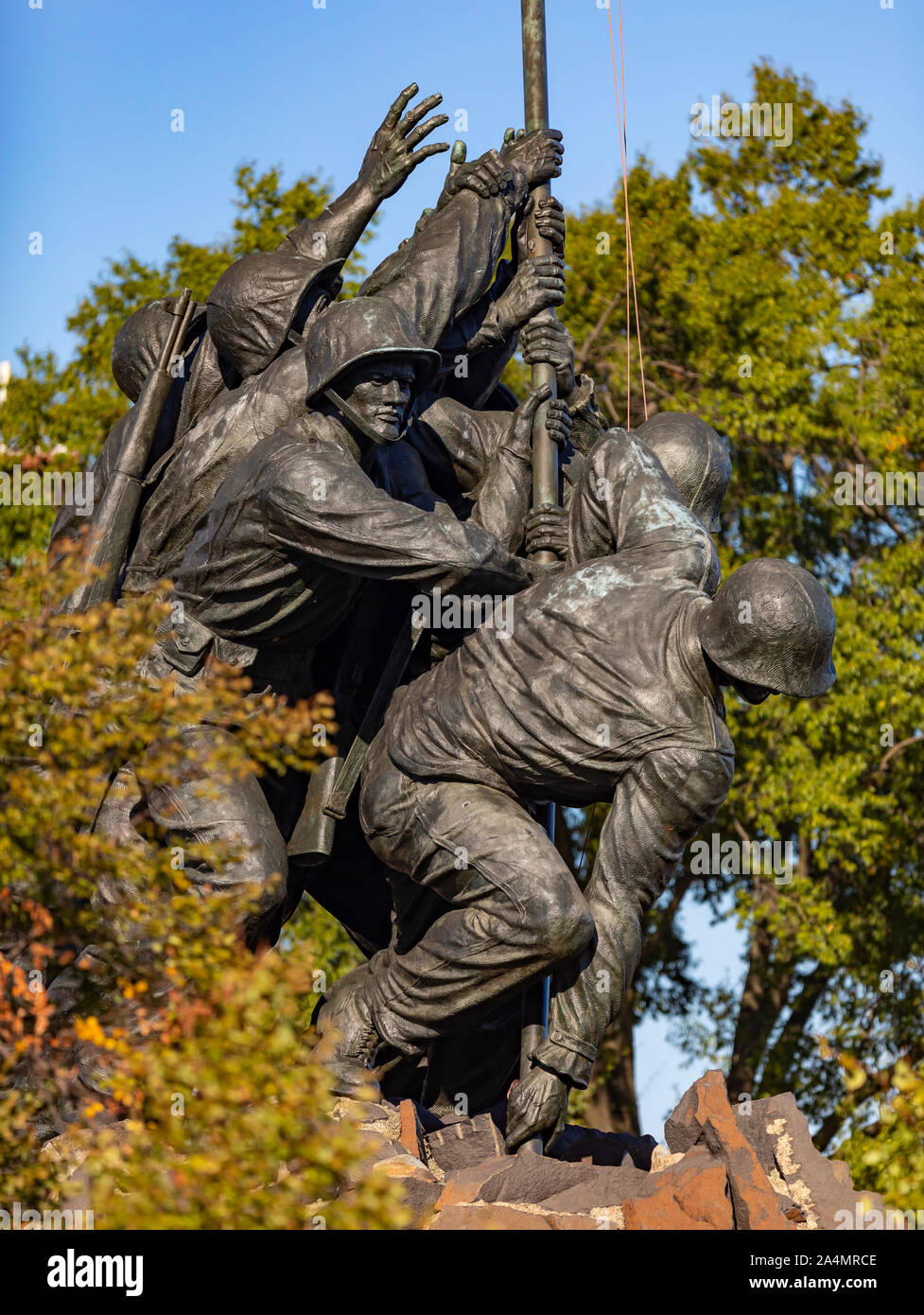 ARLINGTON, VIRGINIA, USA - U.S. Marine Corps War Memorial. Banque D'Images