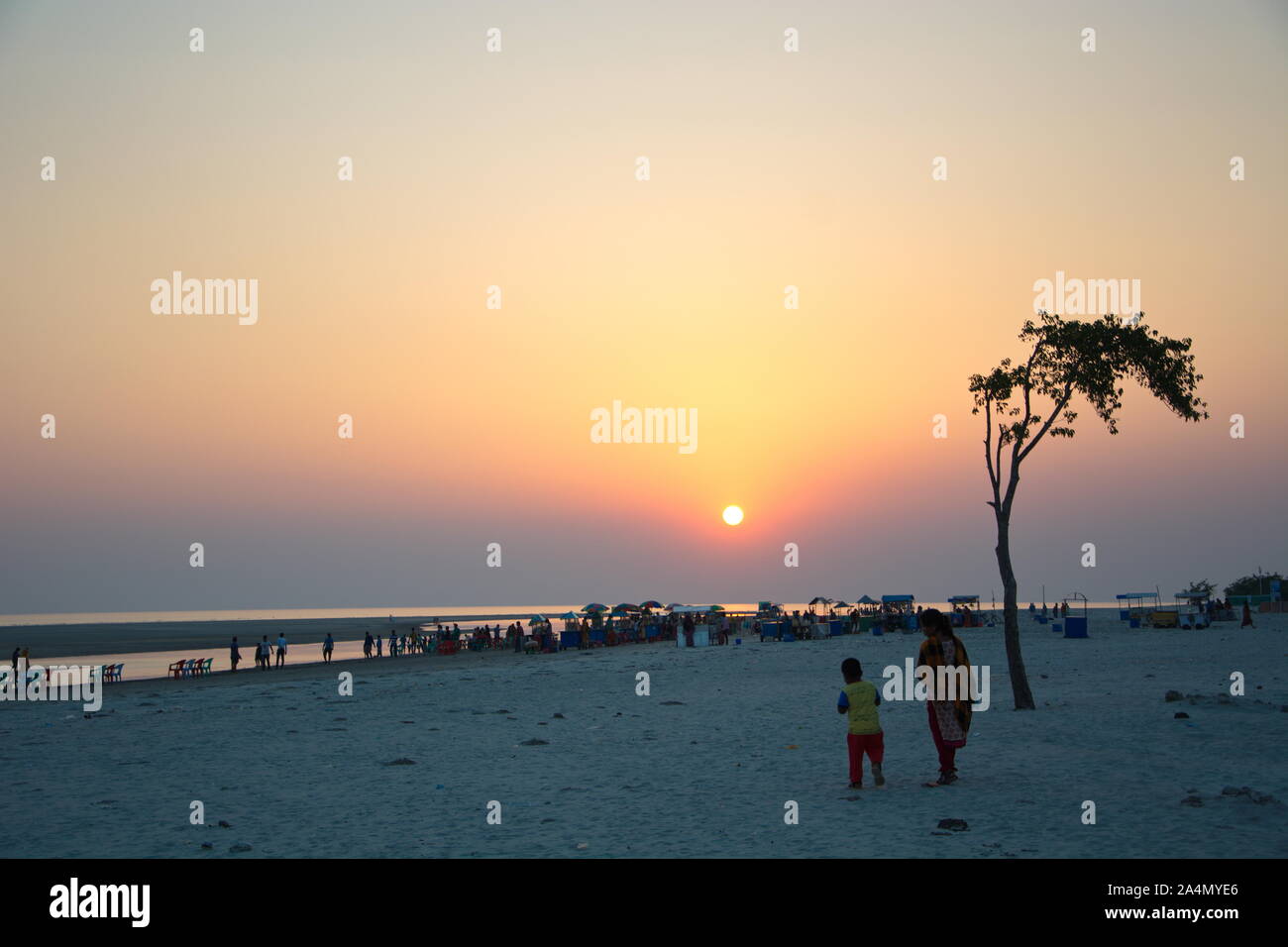 Bakkhali Mer Plage Inde Bengale occidental Banque D'Images