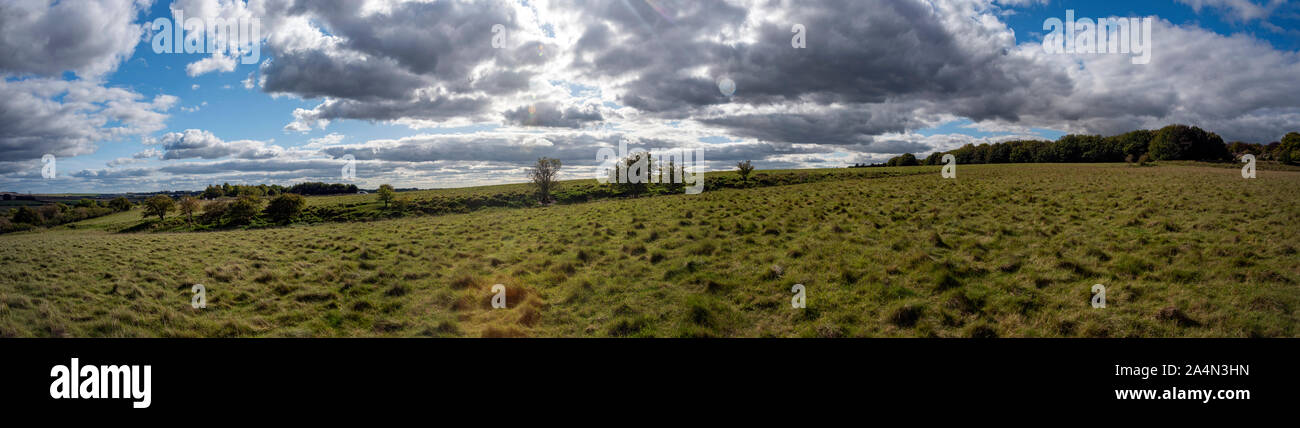 Durrington Walls site néolithique et boîtier henge près de Amesbury, Wiltshire, Royaume-Uni Banque D'Images