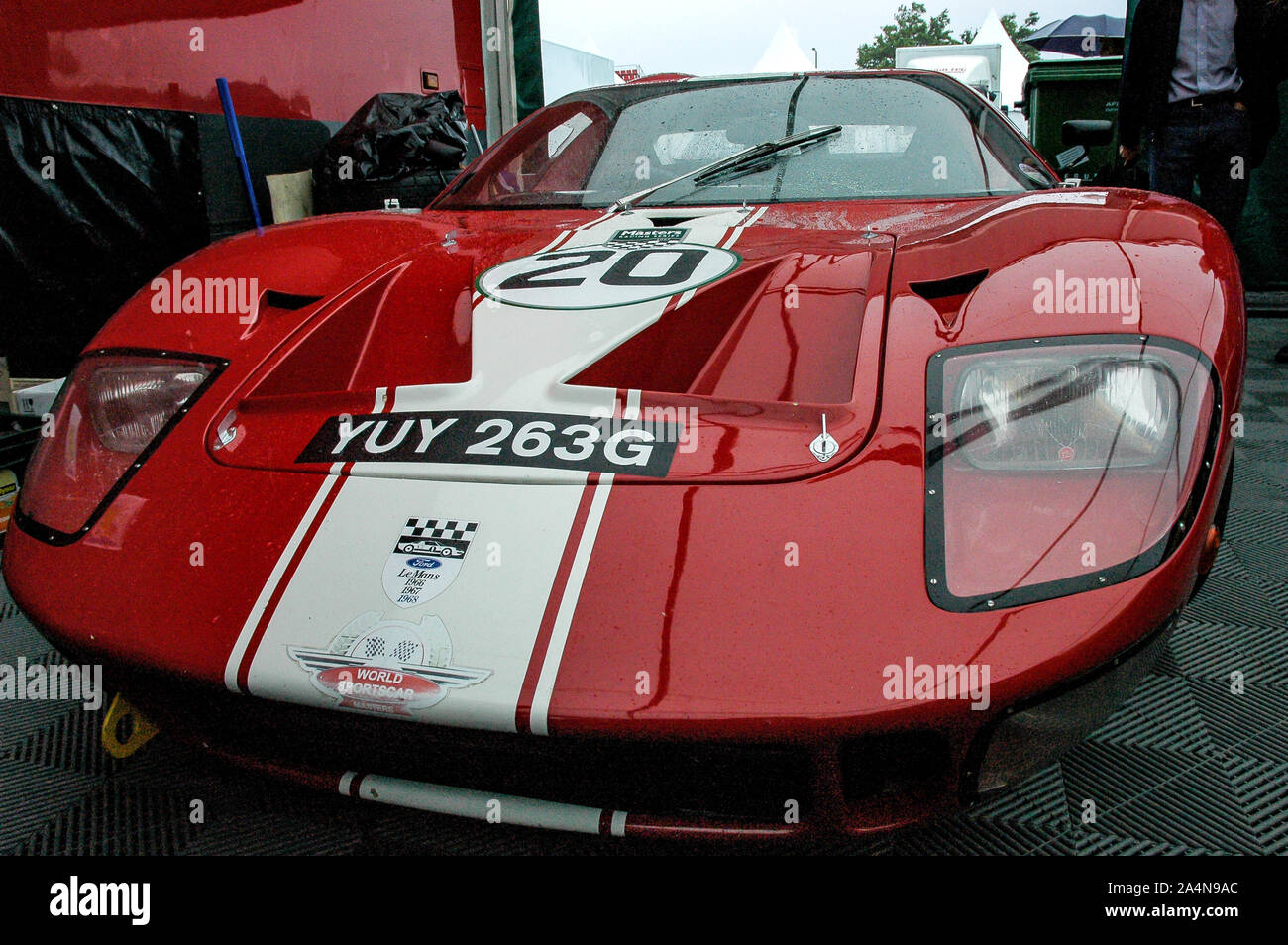 Ford GT40 dans le padock de Boavista race track Banque D'Images