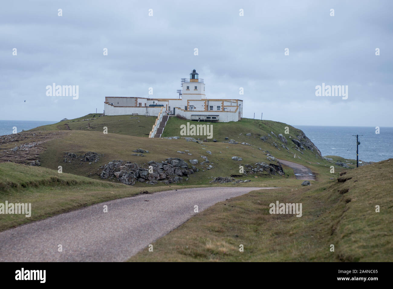 Strathy point lighthouse caithness, Ecosse Banque D'Images