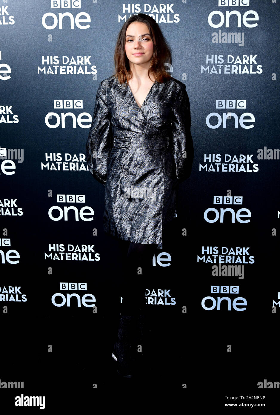 Dafne Keen assistant à la première de ses matériaux foncé tenue au BFI Southbank, Londres. Banque D'Images