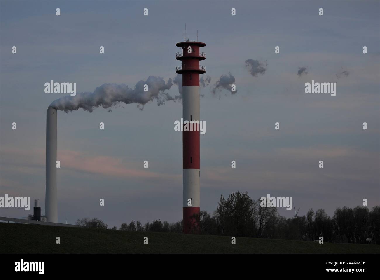 Lumière arrière Voslapp, Wilhelmshaven, Allemagne Banque D'Images