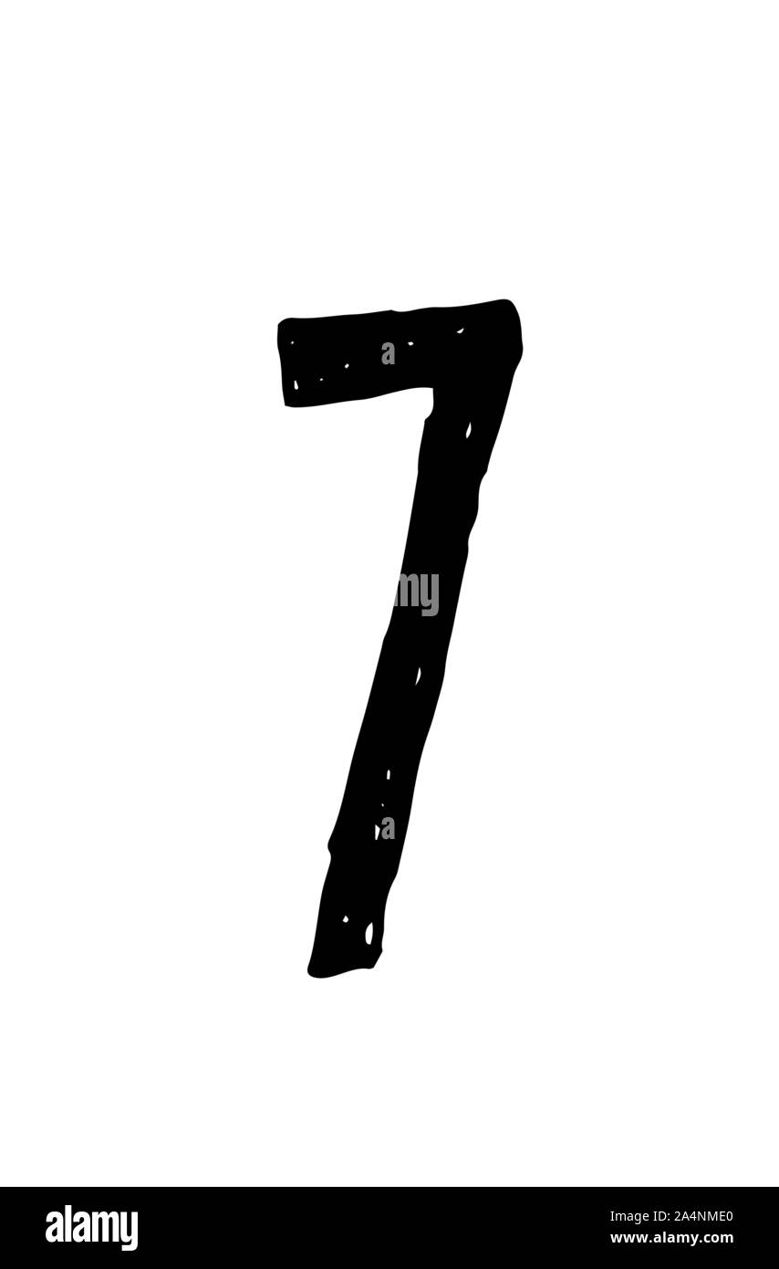 Un chiffre arabe. Vecteur. Contour linéaire, chiffres. Nombre en vrac. Cartoon circus style. Illustration de Vecteur