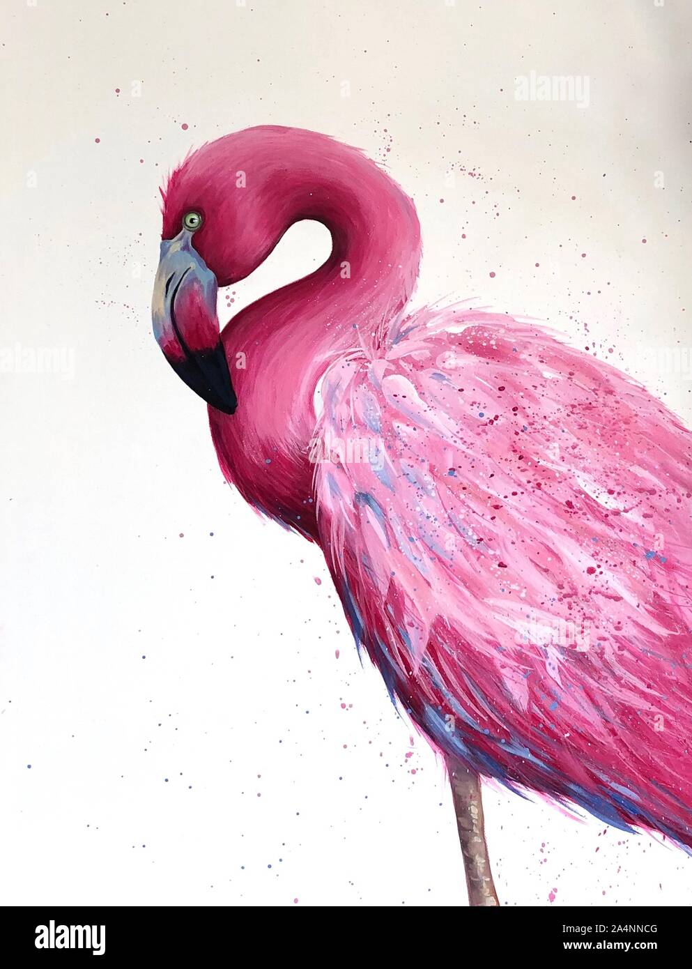 Flamingo painting Banque de photographies et d'images à haute résolution -  Alamy