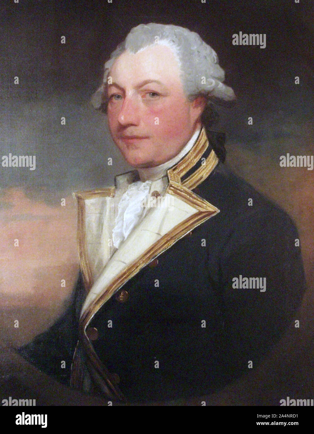 ROBERT KINGSMILL (1730-1805) l'amiral de la Marine royale peint par Gilbert Stuart Banque D'Images