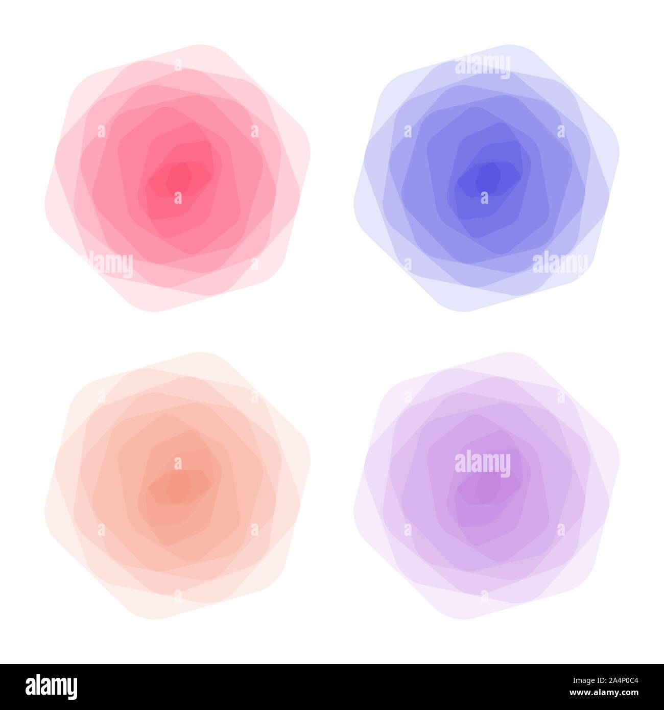 Illustration de style crystal rose. ensemble de mariage rose minimaliste géométrique floral. graphique. Illustration de Vecteur