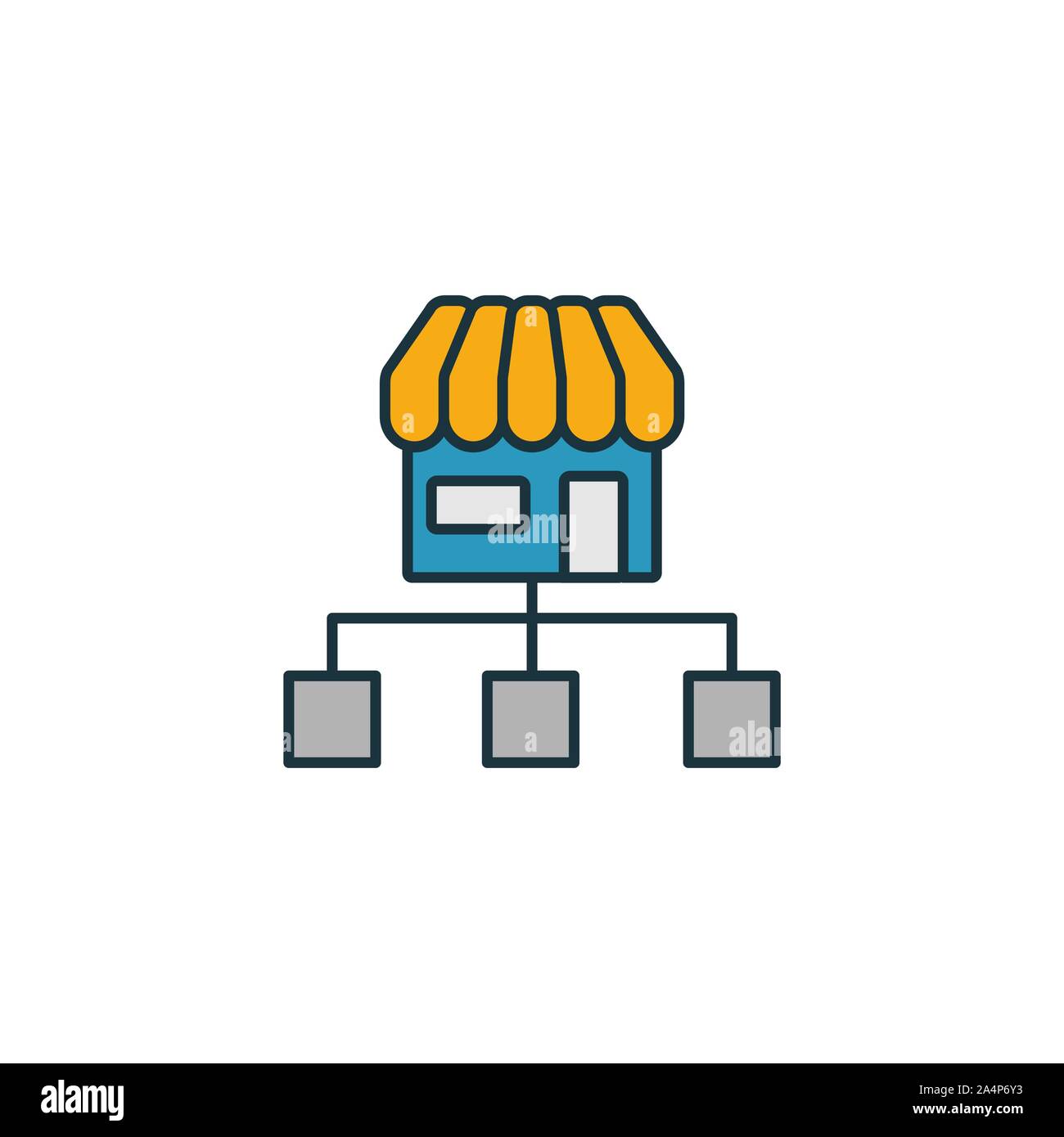 Segmentation du marché du jeu d'icônes. Quatre éléments dans diférents styles à partir d'icônes contenu collection. La segmentation du marché créatif, contours remplis d'icônes Illustration de Vecteur