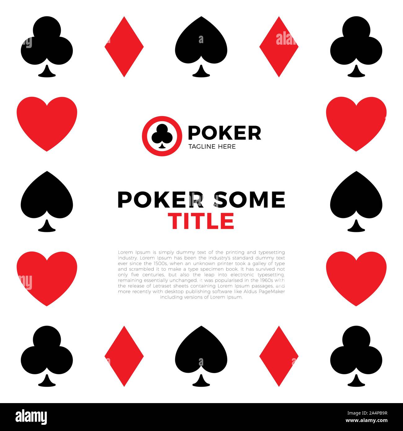 Frontière de poker. châssis vector Jeu de cartes Poker border, Ace. Illustration de Vecteur