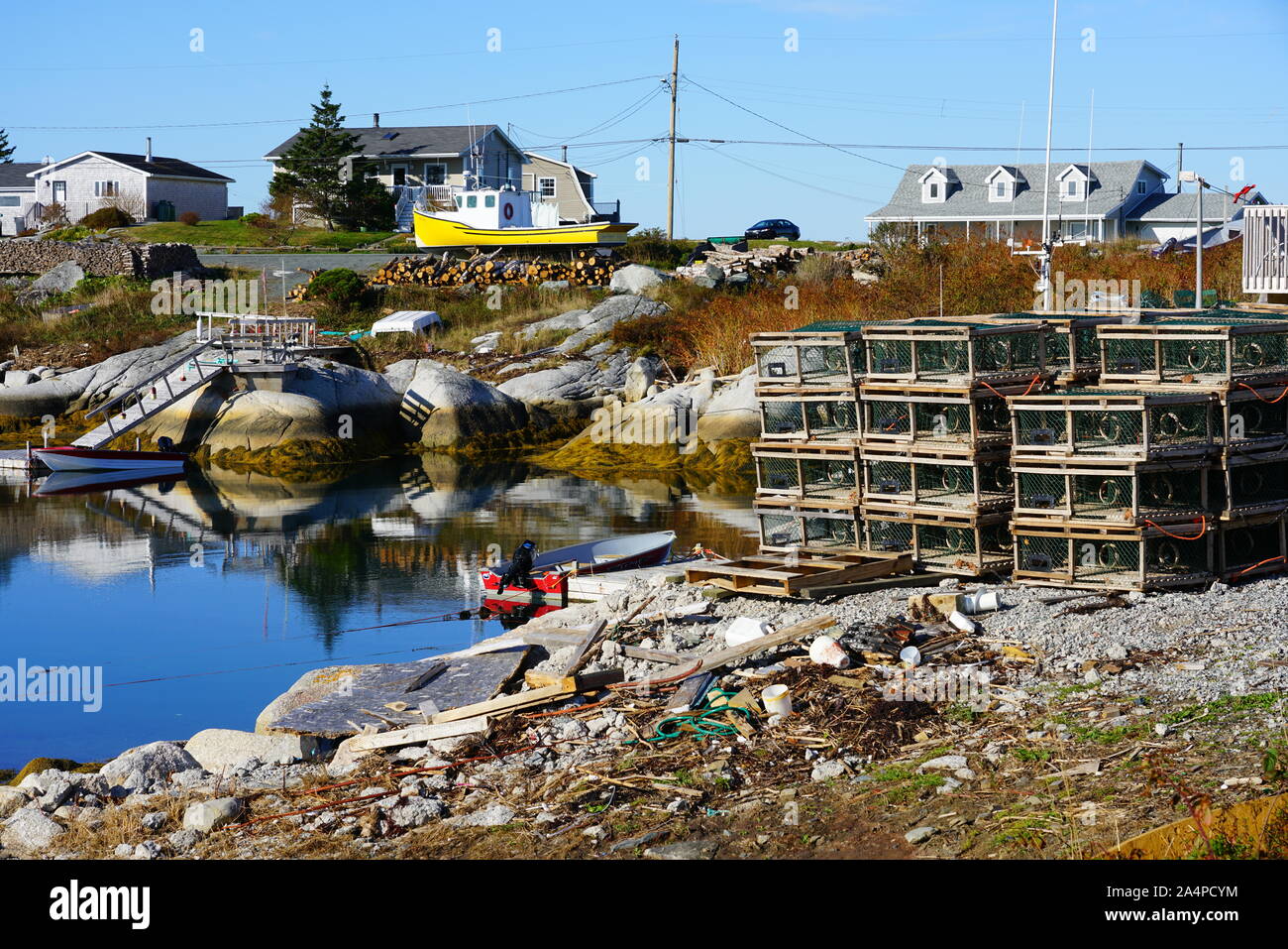 LOWER PROSPECT, NS, Canada -6 oct 2019- Vue de Lower Prospect, un petit village de pêcheurs sur la péninsule de Chebucto près de Halifax, en Nouvelle-Écosse. Banque D'Images