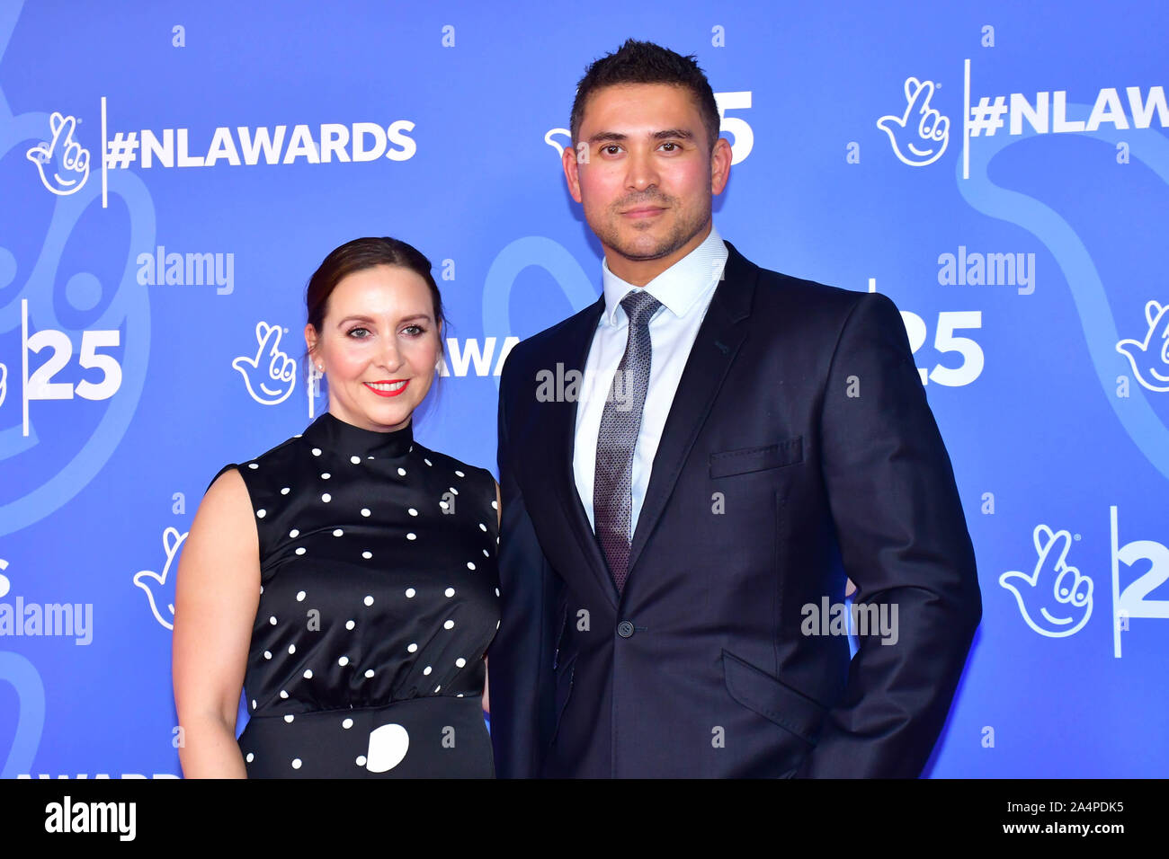 Londres, Royaume-Uni. 15 Oct, 2019. Rav Wilding,Jill Morgan, assiste à la BBC1's Awards 2019 de la loterie nationale au Centre de Télévision de la BBC, 101 Wood Lane, le 15 octobre 2019, Londres, Royaume-Uni. Credit Photo : Alamy/Capital Live News Banque D'Images