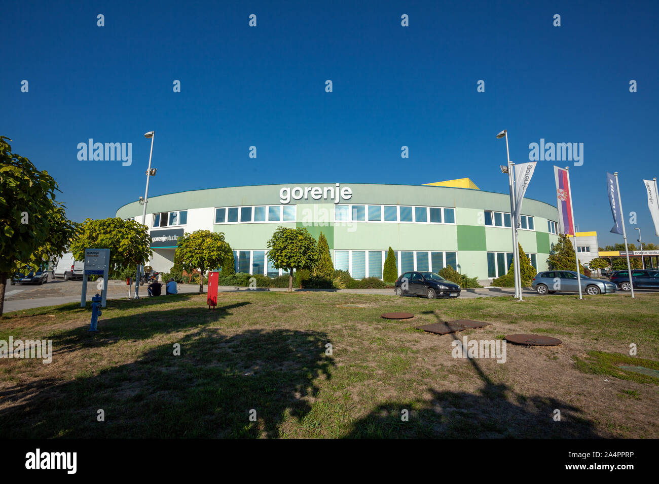 Gorenje - usine de réfrigération modernes à Valjevo, Serbie, basée à basée à Velenje, Slovénie. Maintenant partie de Chinois Hisense Banque D'Images