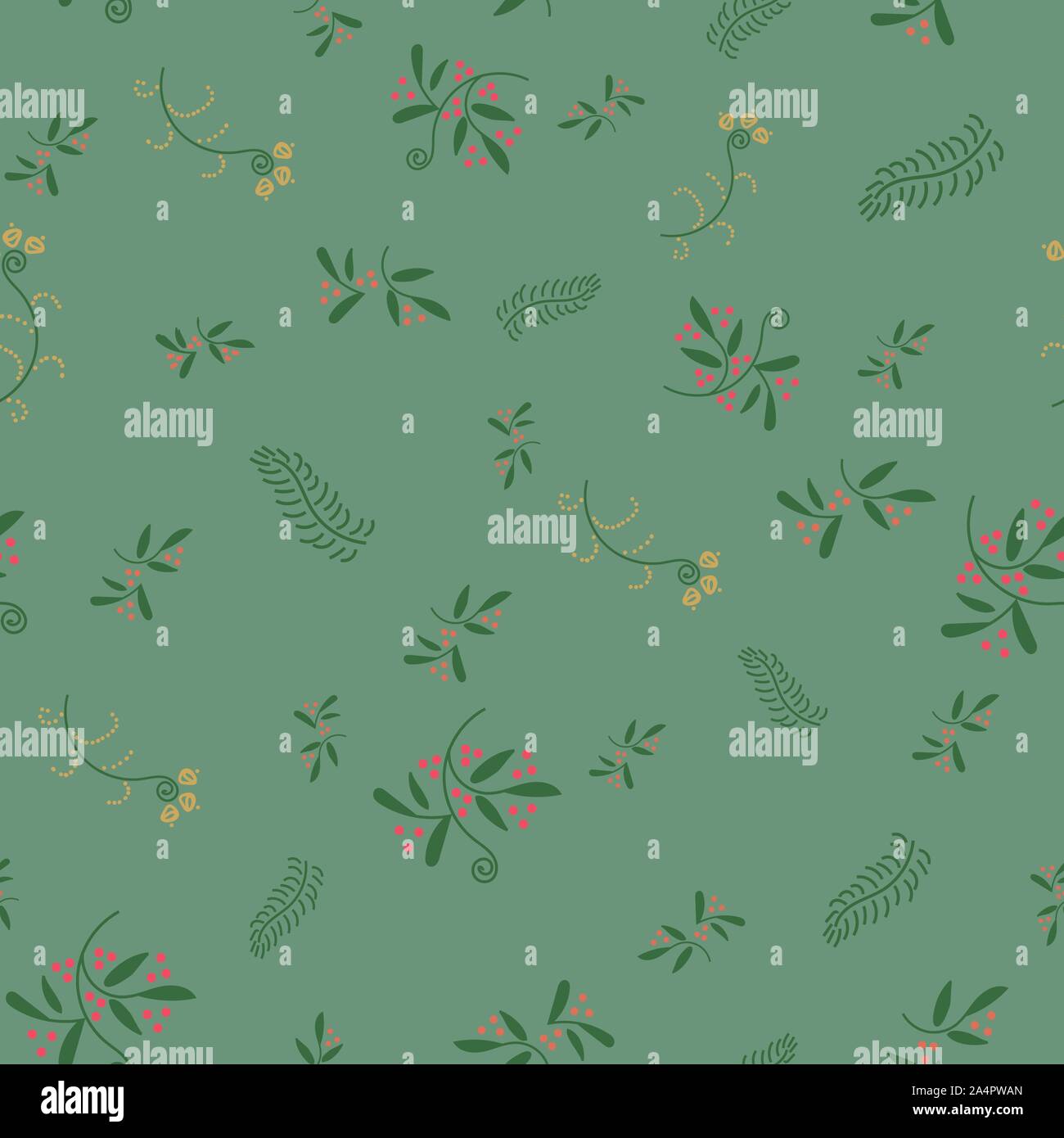 Une vecctor avec plantes et fleurs sauvages Illustration de Vecteur