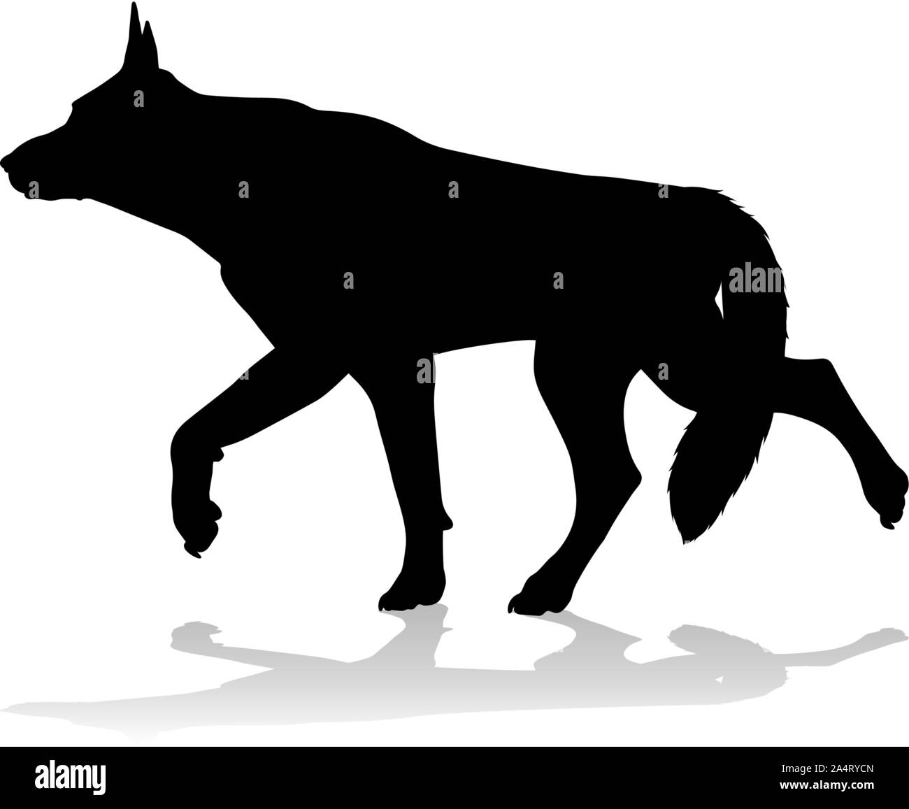 Silhouette chien Animal de compagnie Illustration de Vecteur