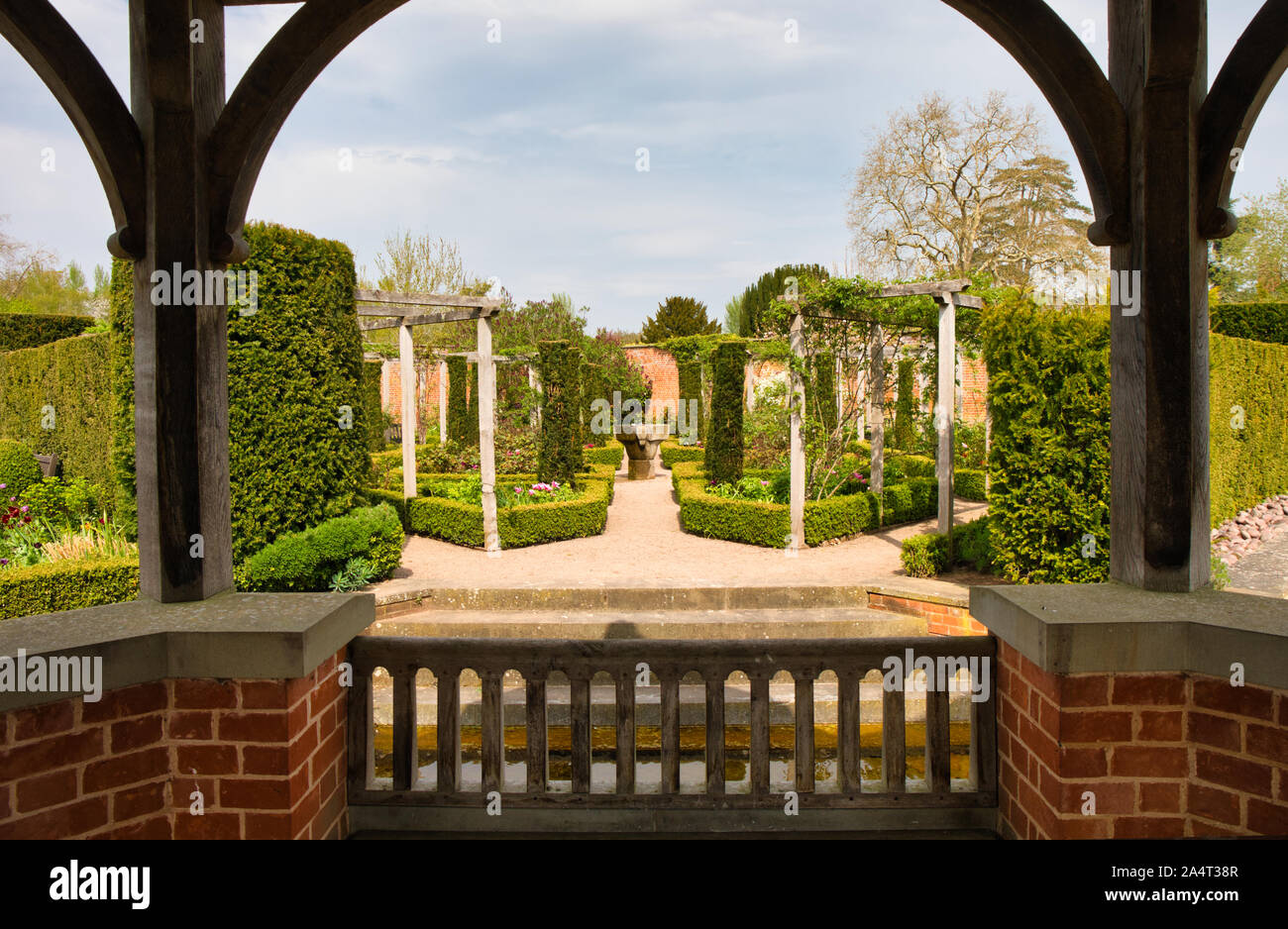 Jardins Du Château De Hampton Court, Herefordshire, Angleterre Banque D'Images