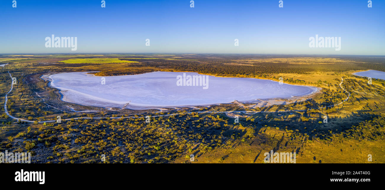 Panorama du lac Crosbie dans Murray-Sunset National Park Banque D'Images