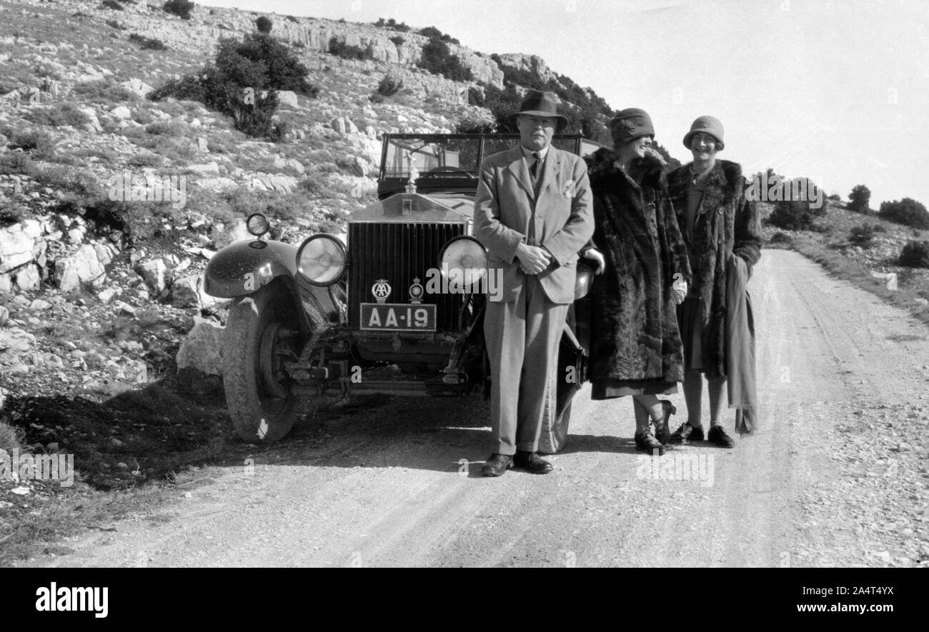 John Scott Montagu avec Rolls - Royce Phantom 1. Banque D'Images