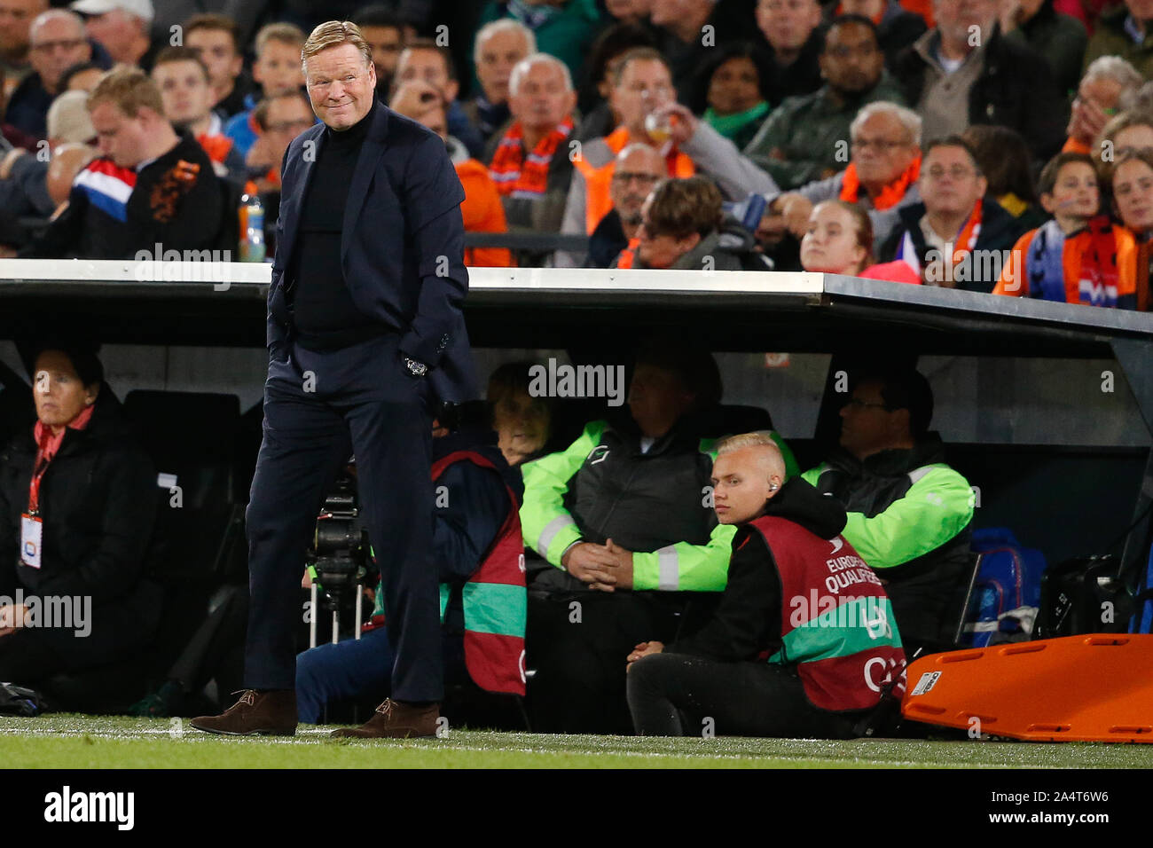 10 octobre 2019 Rotterdam, pays-Bas Soccer qualification européenne Match pays-Bas contre Irlande du Nord Kwalificatieronde EK 2020 entraîneur Ronald Koeman des pays-Bas Banque D'Images