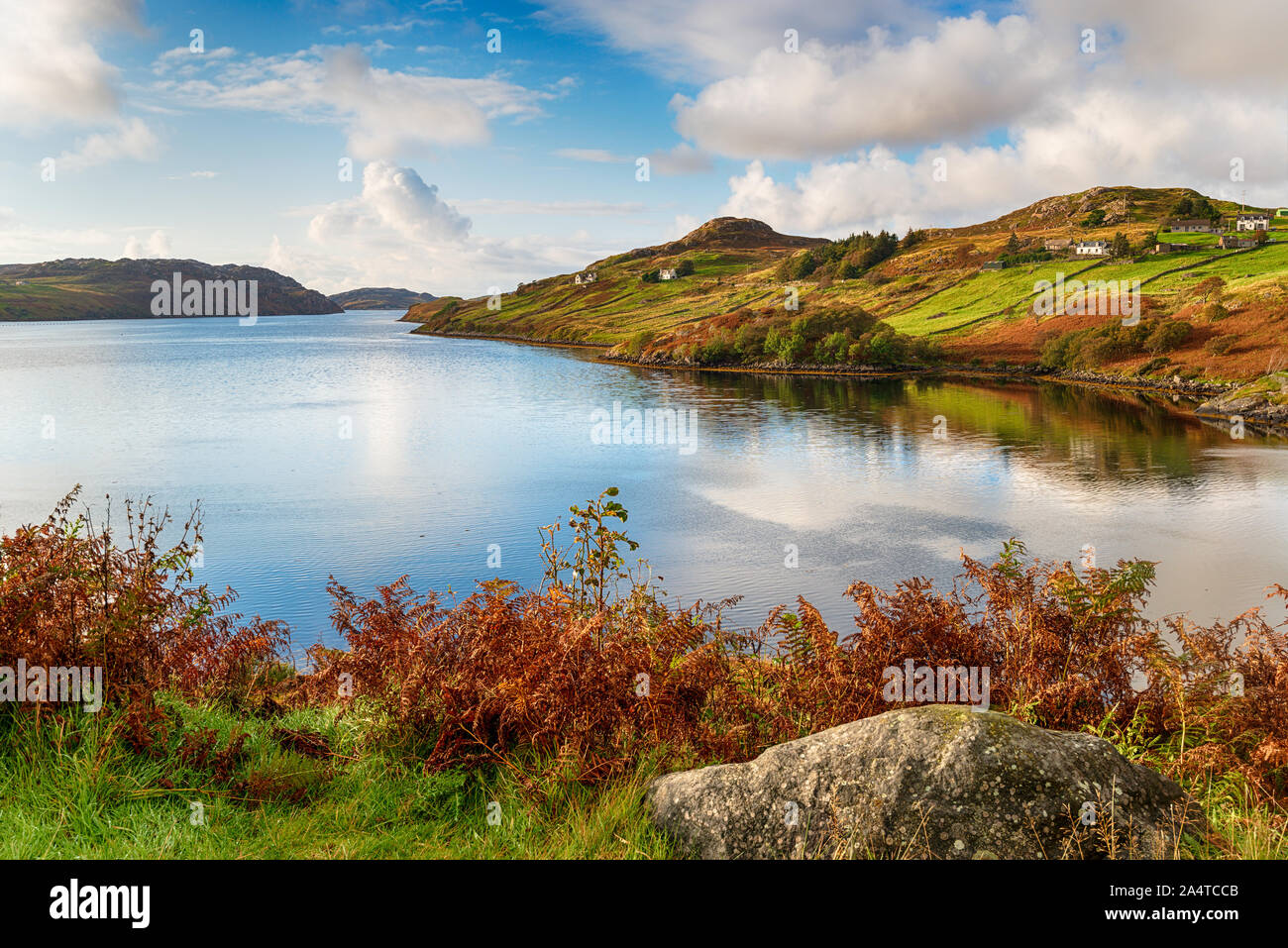 Autunm à Loch Inchard à Kinlochbervie dans les Highlands d'Ecosse Banque D'Images