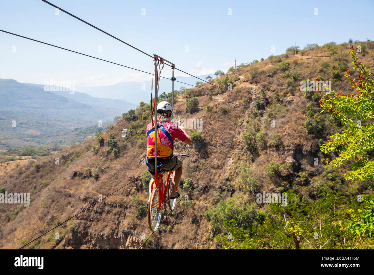 El Peñon Guane extreme sports à San Gil, Colombie Banque D'Images