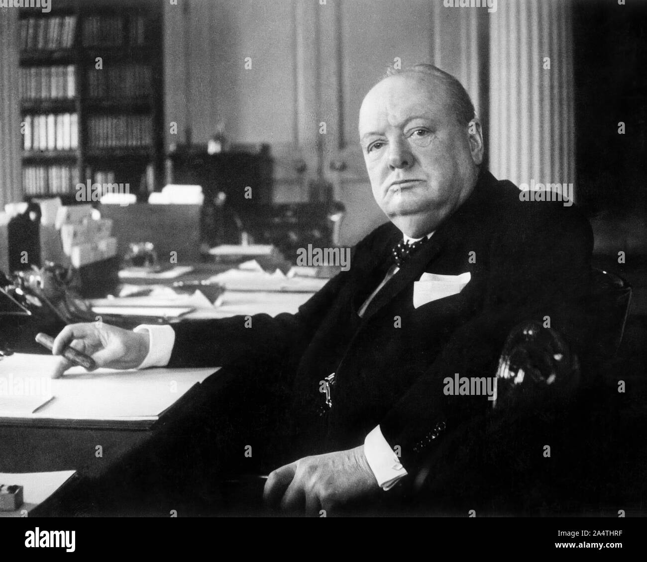 Sir Winston Leonard Spencer-Churchill (30 novembre 1874 C 24 janvier 1965) Banque D'Images