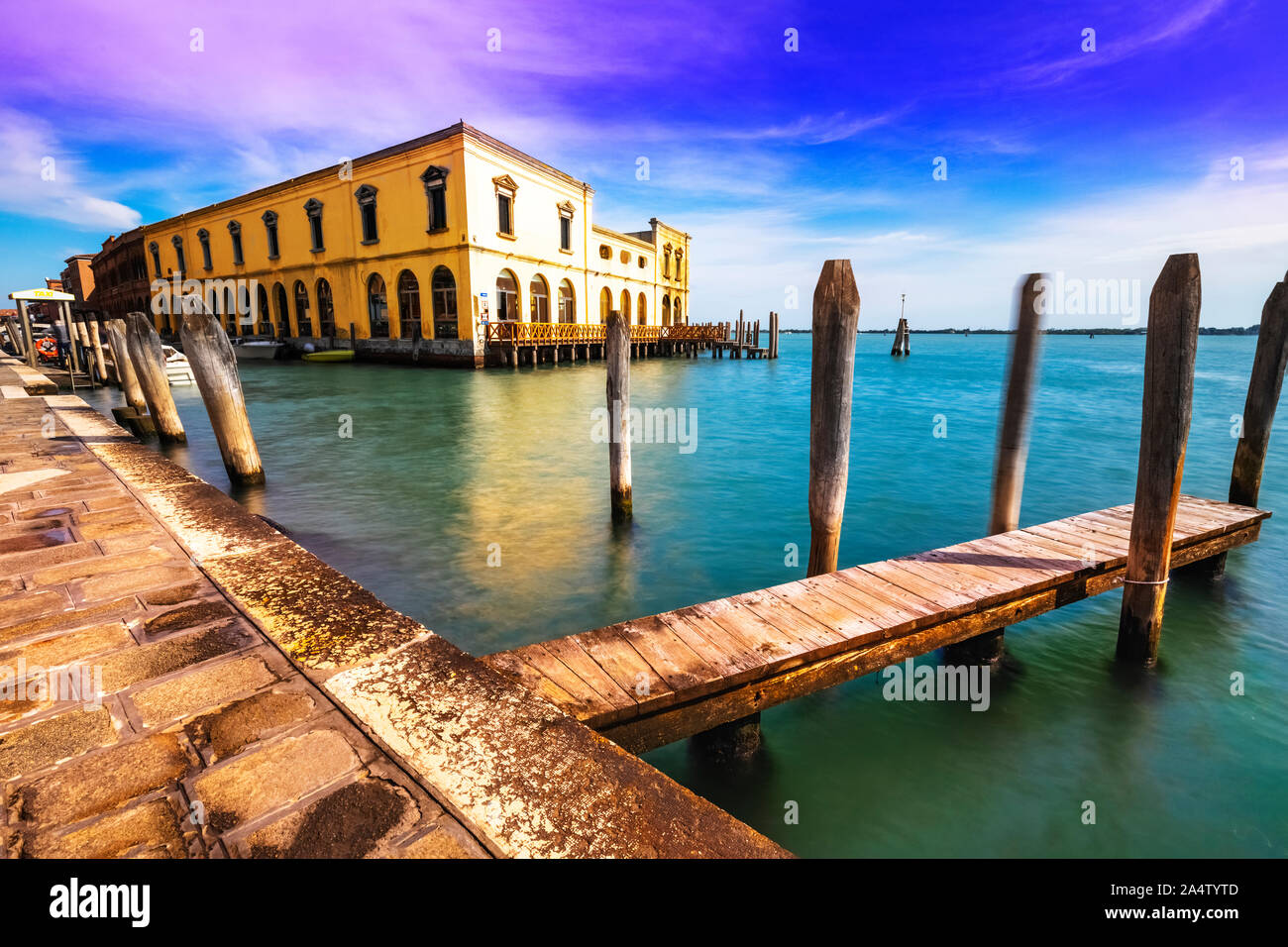 Rio dei Vetrai sur l'île de Murano Venise Italie Banque D'Images