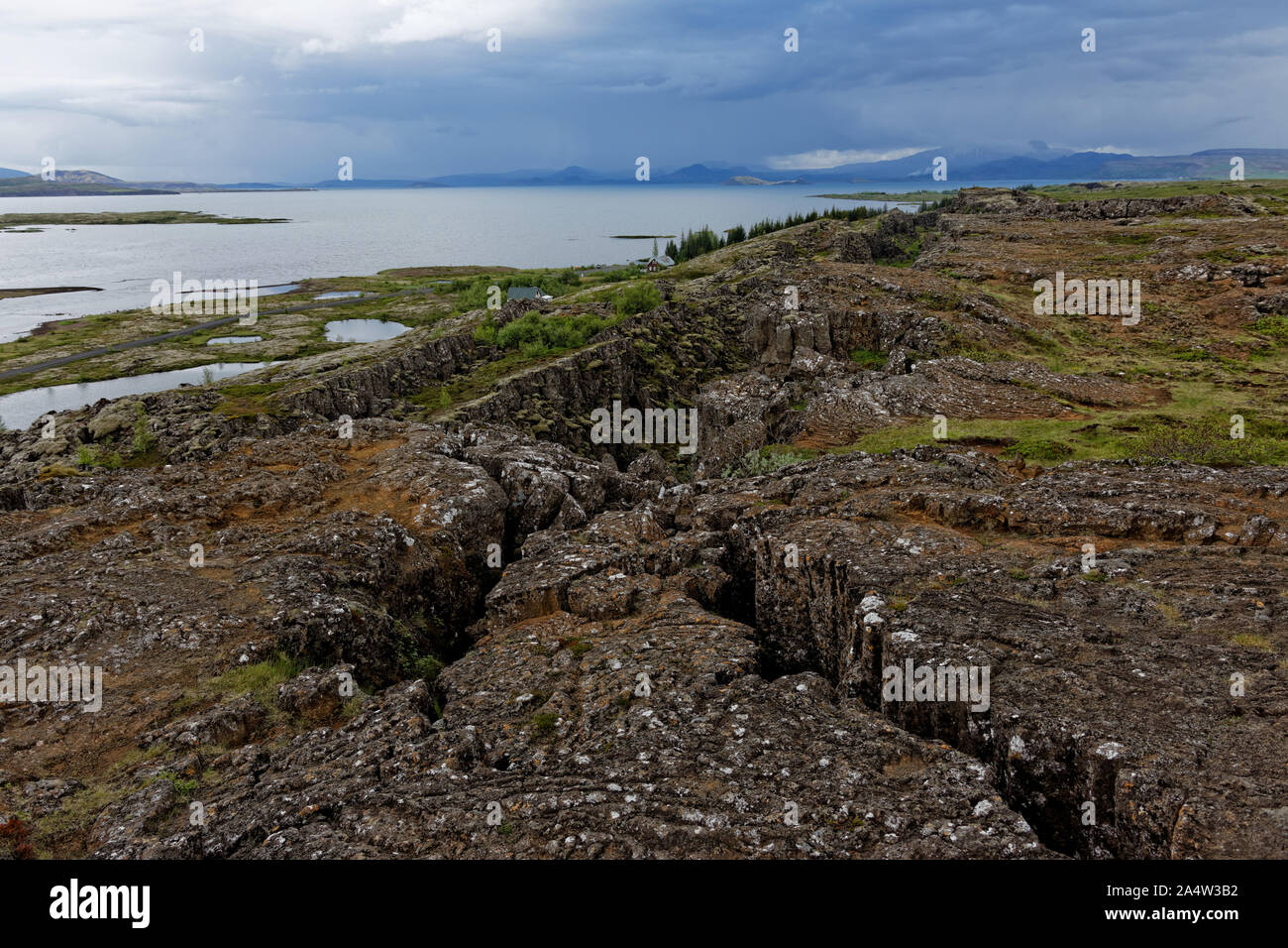 Paysage de l'Islande, la colonne Silfra S.p.a. Banque D'Images