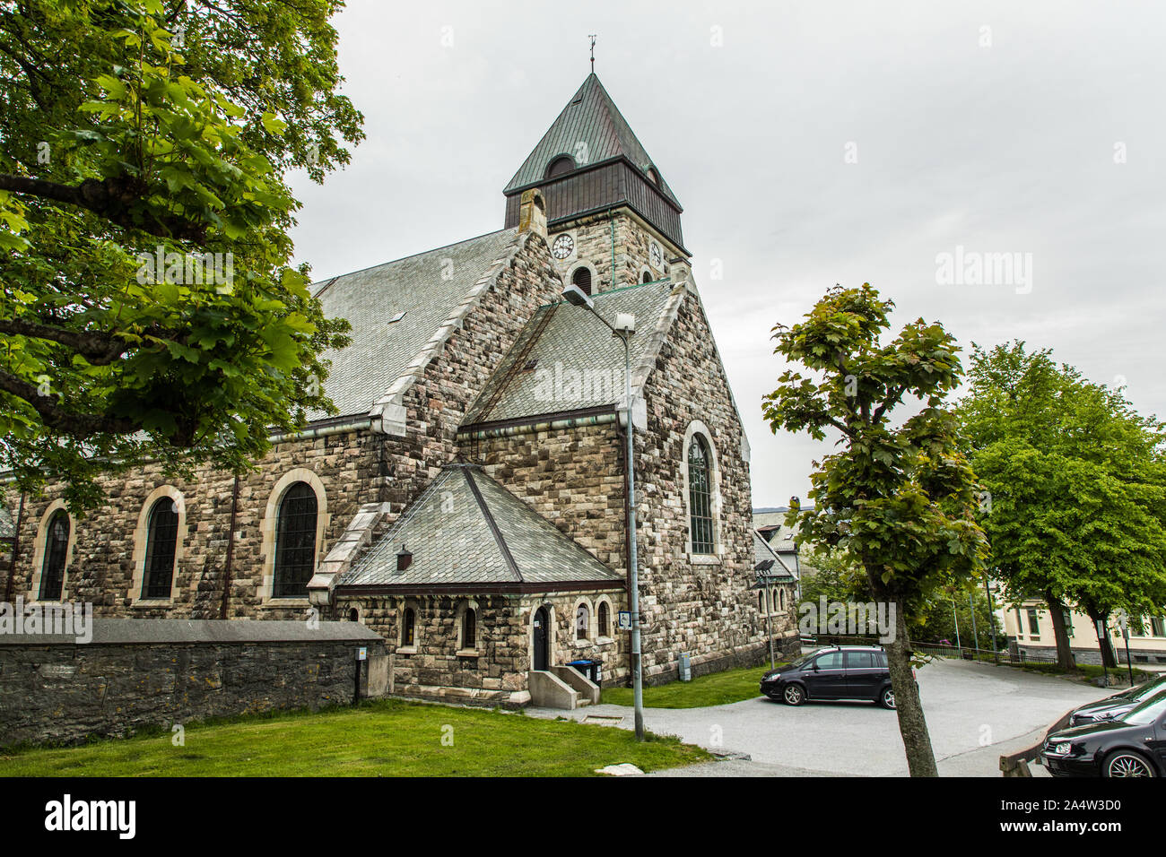 ALESUND, NORVÈGE - Juin 2019 : Alesund centre-ville. Alesund est un village et une municipalité située dans le comté de More og Romsdal (Norvège) Banque D'Images