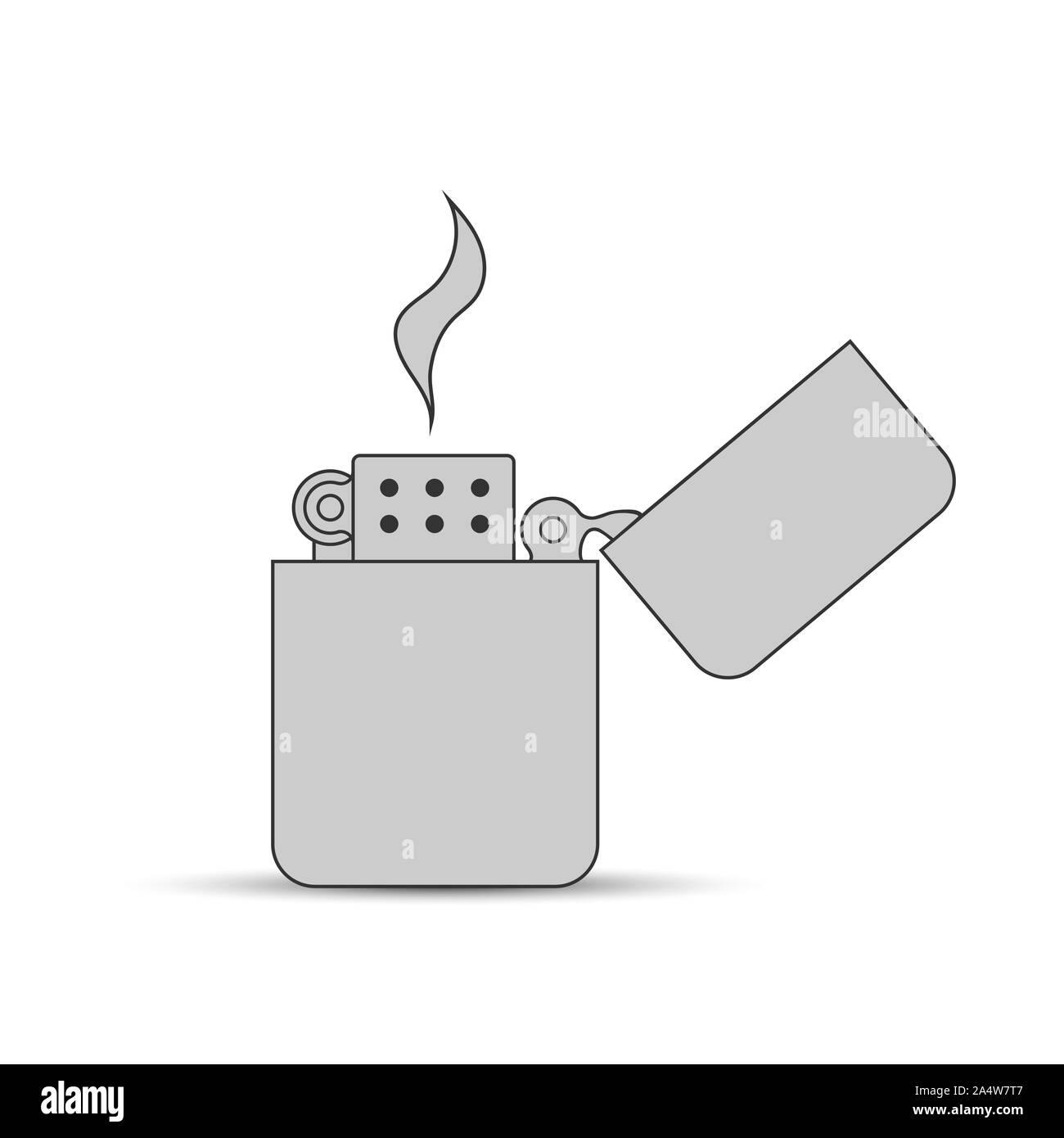 Icône de gaz ou carburant plus léger. Modèle plat Illustration de Vecteur