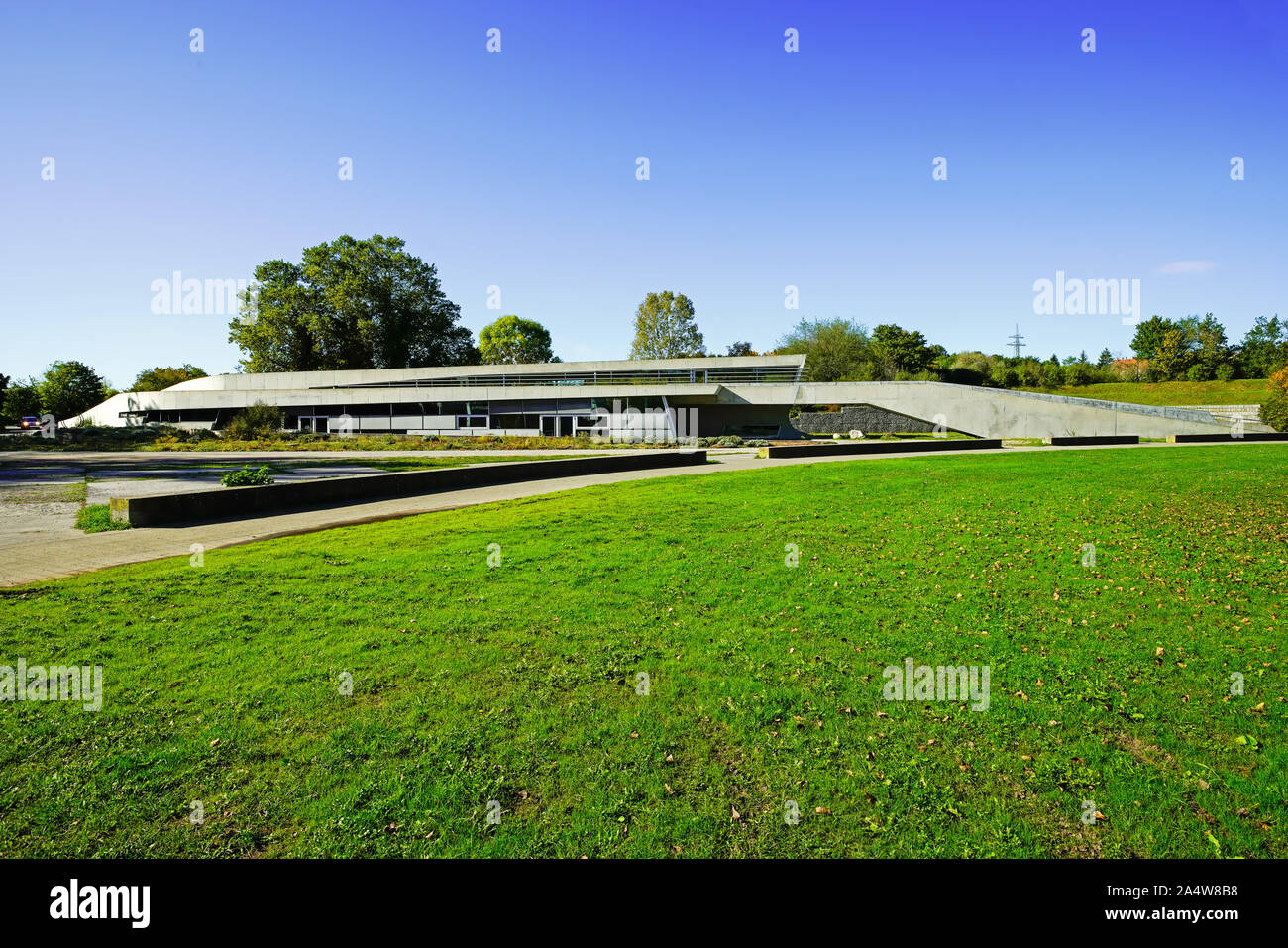 La formation d'un paysage (LFone) par Zaha Hadid, Weil am Rhein, Allemagne. Banque D'Images