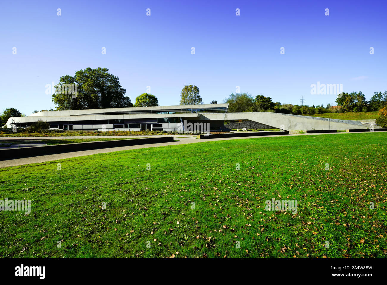 La formation d'un paysage (LFone) par Zaha Hadid, Weil am Rhein, Allemagne. Banque D'Images