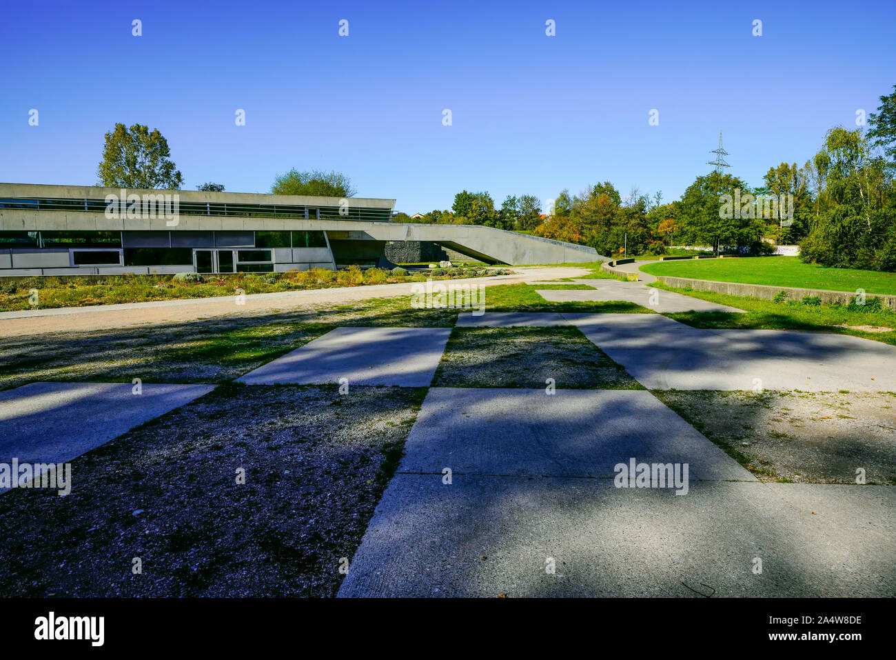 La formation d'un paysage (LFone) par Zaha Hadid, Weil am Rhein, Allemagne. Banque D'Images