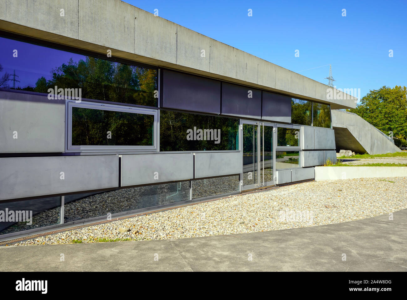La formation d'un paysage (LFone) par Zaha Hadid, Weil am Rhein, Allemagne. Banque D'Images