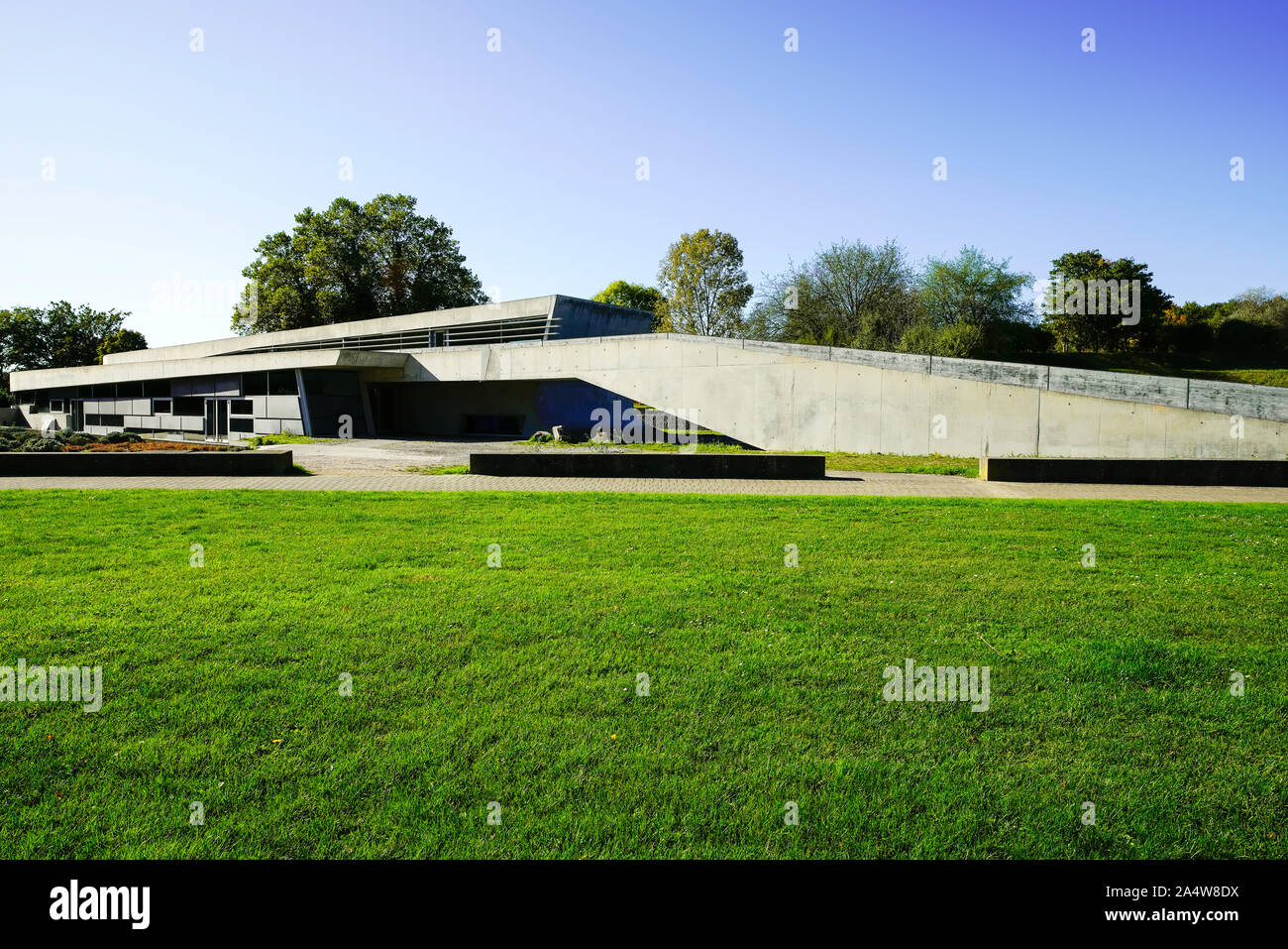La formation d'un paysage (LFone) par Zaha Hadid, Weil am Rhein, Allemagne. Banque D'Images