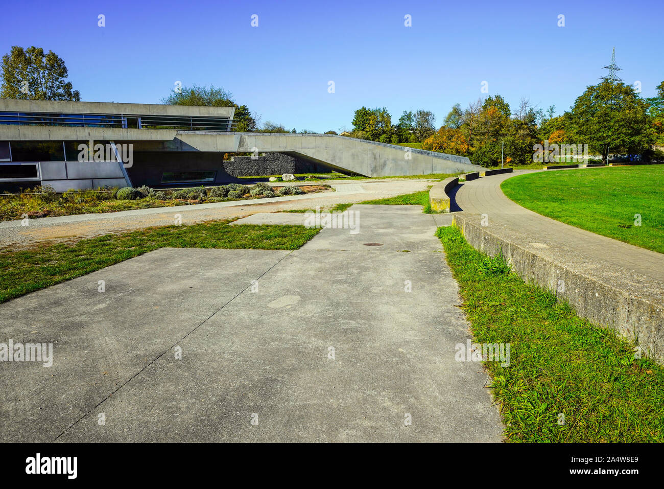 La formation d'un paysage (LFone) par Zaha Hadid, Weil am Rhein, Allemagne. Banque D'Images
