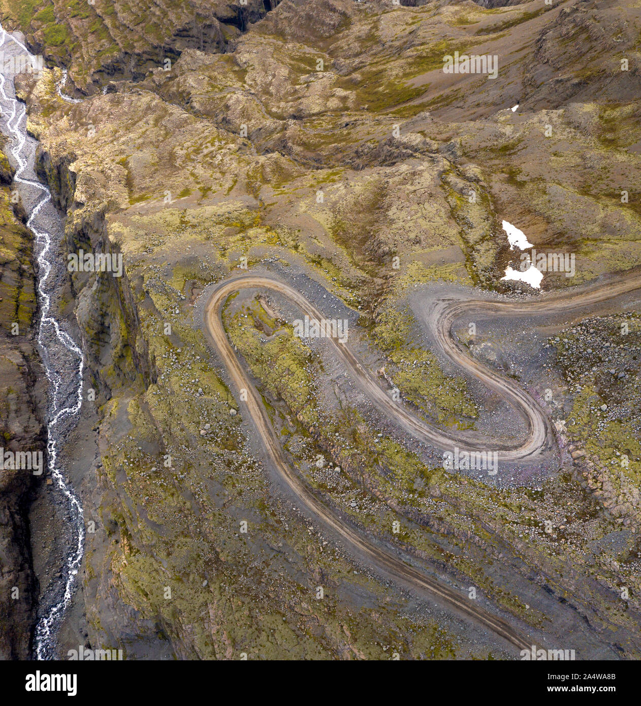 Paysage, Stadardalur valley, le Parc National de Vatnajökull, Islande Banque D'Images